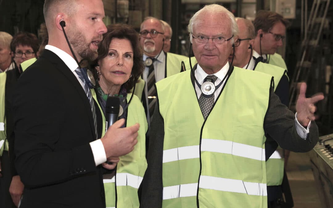 The Royal couple visited Lessebo Paper